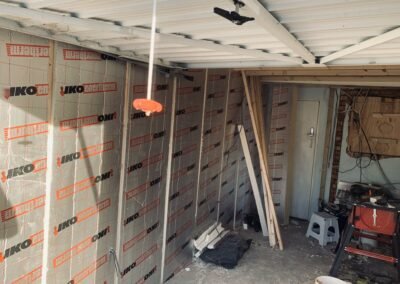 PIR insulation boards fitted to building regulations in a garage conversion
